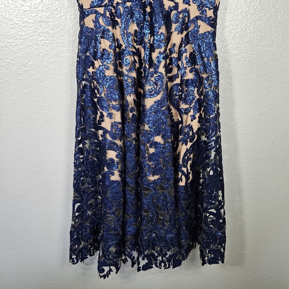 Dress the Population Blue Lace Midi Dress - Picture 9 of 14